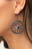 Floral Fortunes - Gunmetal Earrings – Paparazzi Accessories