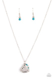Happily Heartwarming - Blue Necklace – Paparazzi Accessories