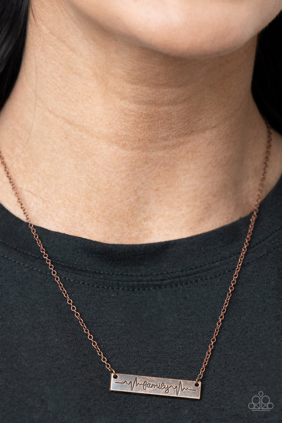Living The Mom Life - Copper Necklace – Paparazzi Accessories
