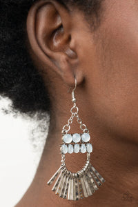 A FLARE For Fierceness - White Earrings – Paparazzi Accessories