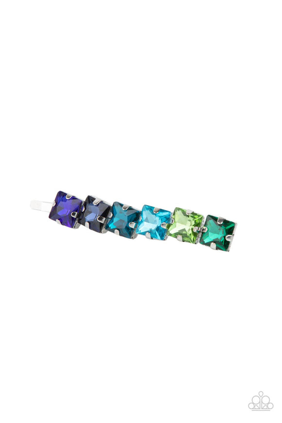 Prismatically Pinned - Multi Hairclip - Paparazzi Accessories