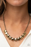 Radiance Squared - Brass Necklace – Paparazzi Accessories