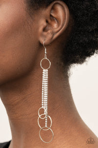 Demurely Dazzling - White Earrings – Paparazzi Accessories