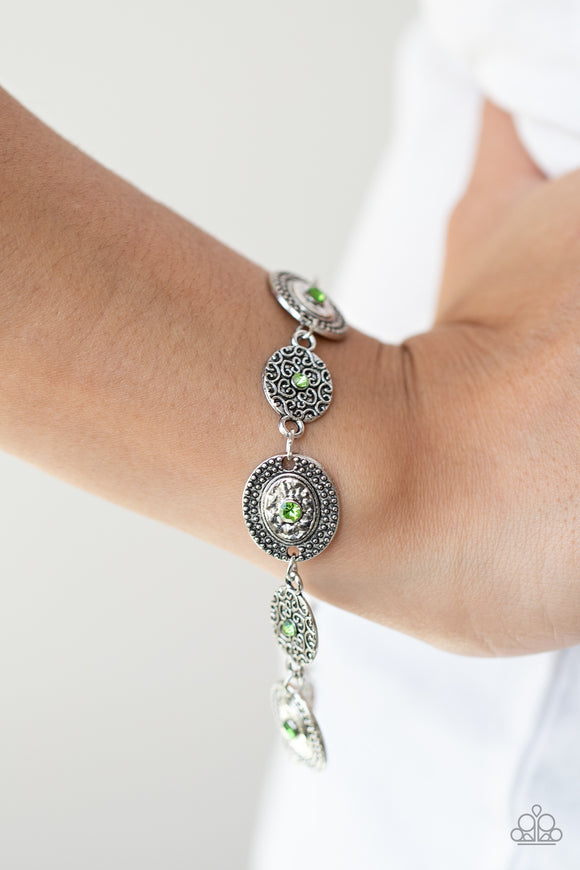 Secret Garden Glamour - Green  Bracelet – Paparazzi Accessories