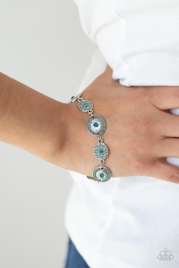Secret Garden Glamour - Blue Bracelet – Paparazzi Accessories