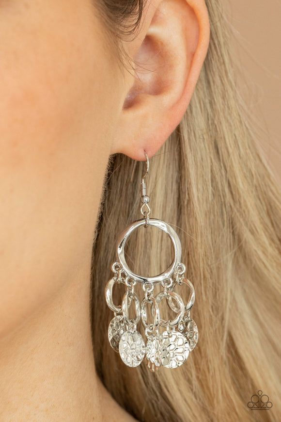 Partners in CHIME - Silver Earrings – Paparazzi Accessories
