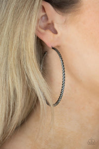 Resist The Twist - Black Earrings - Paparazzi Accessories