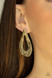 Industrial Antiquity - Brass Earrings – Paparazzi Accessories