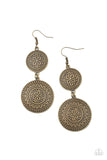 Road Trip Paradise - Brass Earrings – Paparazzi Accessories