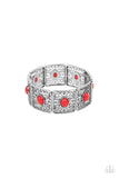Cakewalk Dancing - Red  Bracelet – Paparazzi Accessories