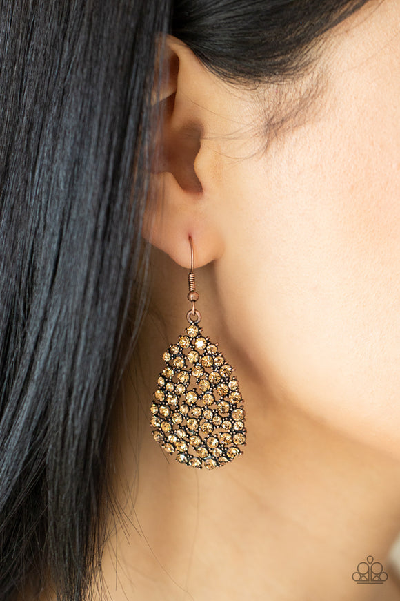 Daydreamy Dazzle - Copper Earrings – Paparazzi Accessories