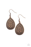 Mayan Mecca - Copper Earrings – Paparazzi Accessories