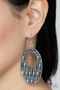 Engraved Edge - Silver Earrings – Paparazzi Accessories