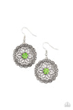 Flower Shop Sparkle - Green Earrings – Paparazzi Accessories