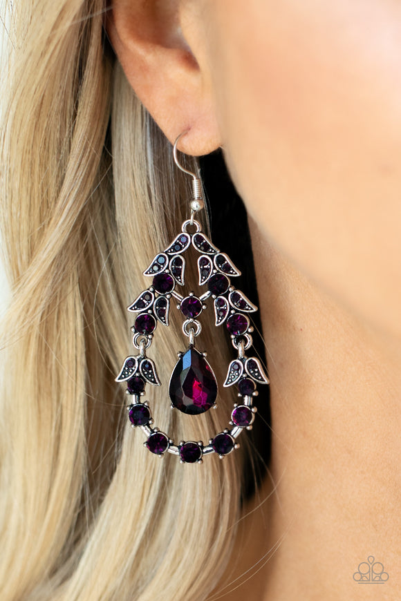 Garden Decorum - Purple Earrings – Paparazzi Accessories