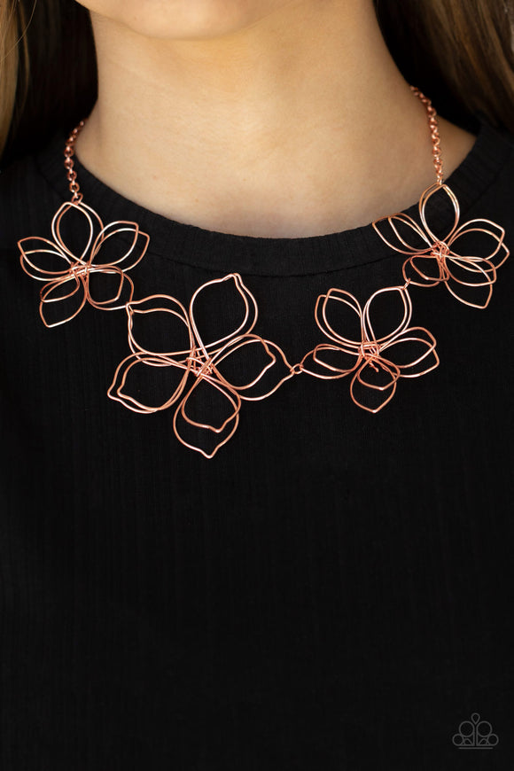 Flower Garden Fashionista - Copper Necklace – Paparazzi Accessories