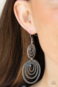 Cosmic Twirl - Black Earrings – Paparazzi Accessories