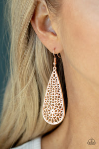 Posy Pasture - Rose Gold Earrings – Paparazzi Accessories