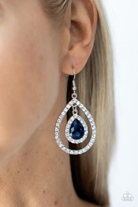 Blushing Bride - Blue Earrings - Paparazzi Accessories