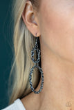 Twist of FABULOUS - Black Earrings - Paparazzi Accessories