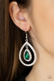 Blushing Bride - Green Earrings - Paparazzi Accessories