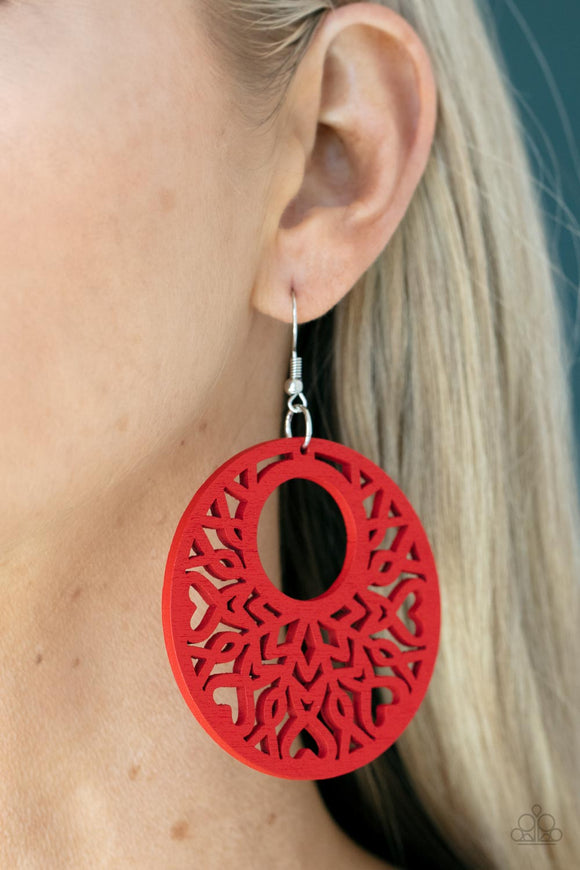 Tropical Reef - Red Earrings – Paparazzi Accessories