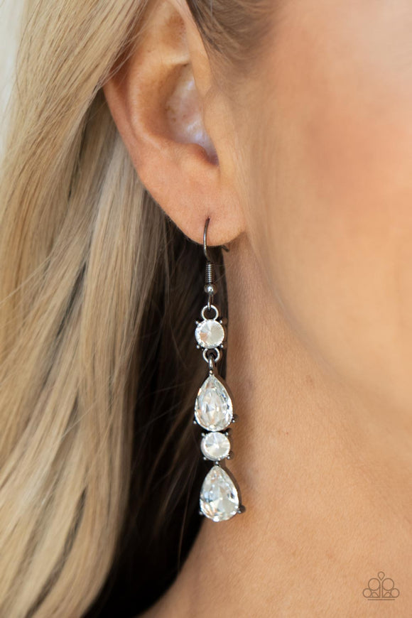 Raise Your Glass to Glamorous - Black Earrings – Paparazzi Accessories
