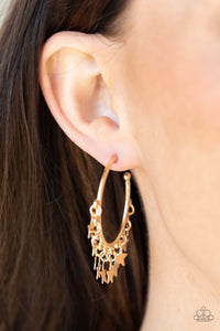 Happy Independence Day - Gold Earrings – Paparazzi Accessories