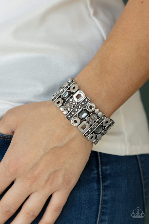 Dynamically Diverse - Silver  Bracelet – Paparazzi Accessories