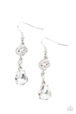 Graceful Glimmer - White Earrings – Paparazzi Accessories