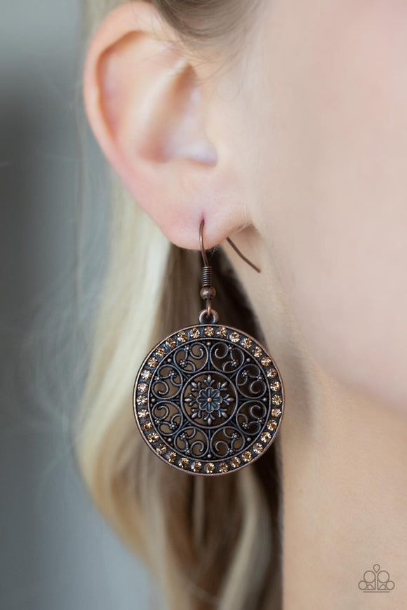 Bollywood Ballroom - Copper Earrings – Paparazzi Accessories