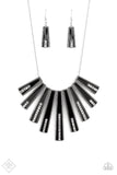 FAN-tastically Deco - Black Necklace – Paparazzi Accessories