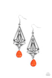 Transcendent Trendsetter - Orange Earrings – Paparazzi Accessories