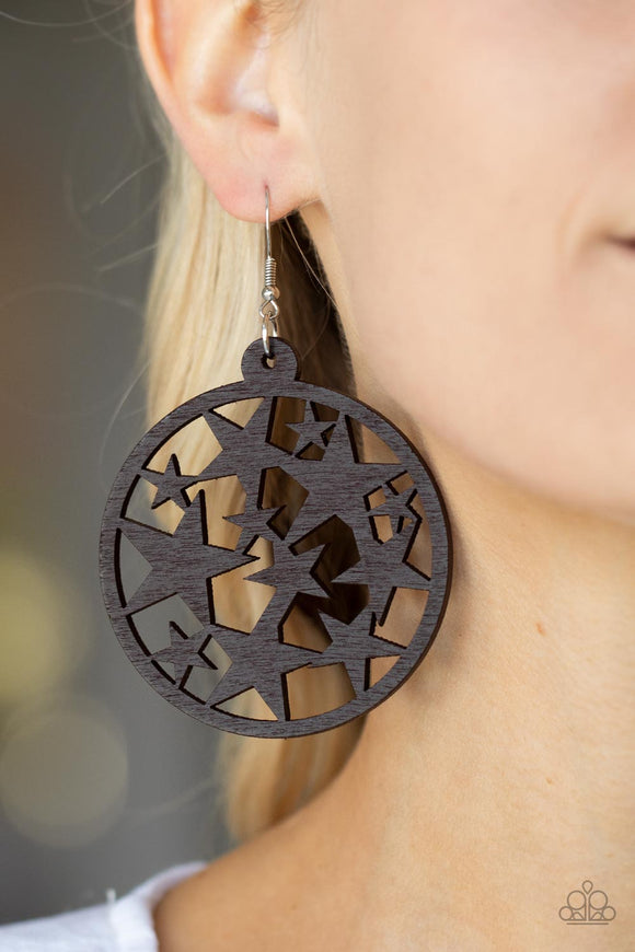 Cosmic Paradise - Brown Earrings – Paparazzi Accessories