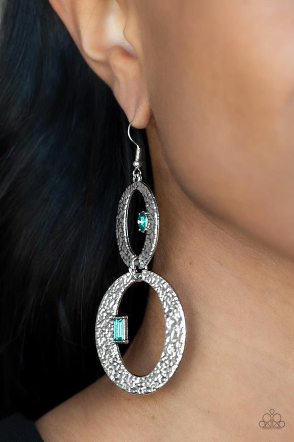 OVAL and OVAL Again - Green Earrings – Paparazzi Accessories
