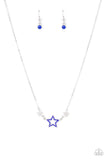United We Sparkle - Blue Necklace – Paparazzi Accessories