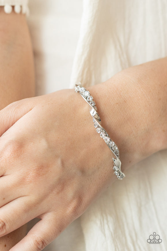 Twisted Twinkle - White Bracelet – Paparazzi Accessories