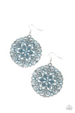 MANDALA Effect - Blue Earrings - Paparazzi Accessories