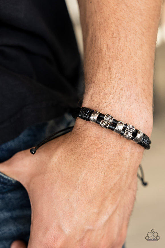 Urban Cattle Drive - Black Bracelet – Paparazzi Accessories