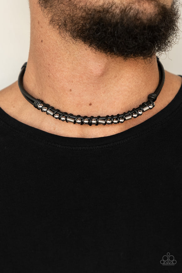 Westside Wrangler - Black Necklace - Paparazzi Accessories