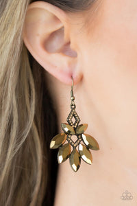 Galaxy Grandeur - Brass Earrings – Paparazzi Accessories