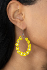 Festively Flower Child - Yellow Earrings – Paparazzi Accessories