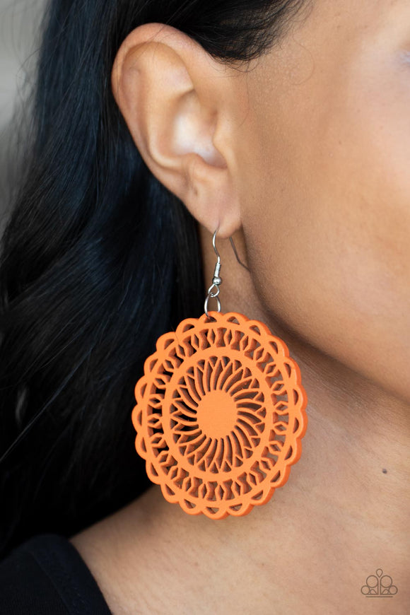 Island Sun - Orange  Earrings – Paparazzi Accessories