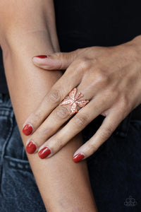 Blinged Out Butterfly - Copper Ring – Paparazzi Accessories
