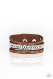 Rollin In Rhinestones - Brown Bracelet – Paparazzi Accessories