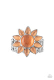 Blossoming Sunbeams - Orange Ring - Paparazzi Accessories