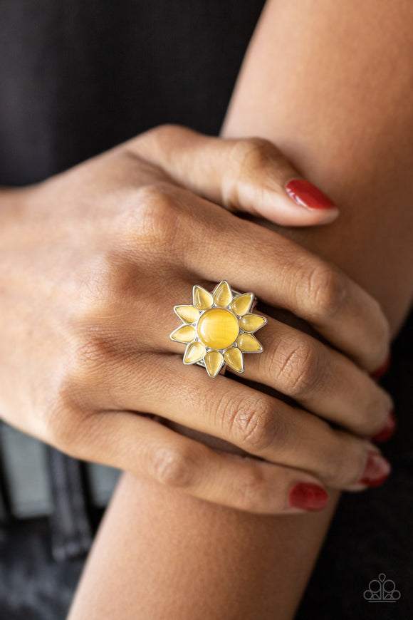 Blossoming Sunbeams - Yellow Ring - Paparazzi Accessories