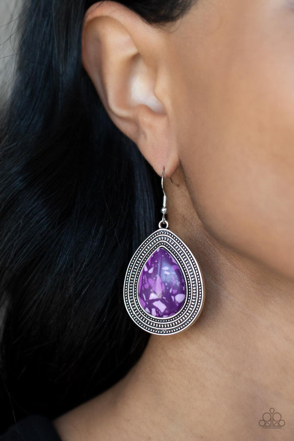 Terrazzo Tundra - Purple Earrings – Paparazzi Accessories