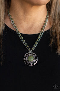 Sahara Suburb - Green Necklace – Paparazzi Accessories