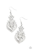 Royal Hustle - White Earrings – Paparazzi Accessories